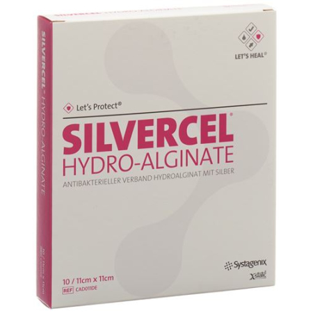 Silvercel hidroalginát borogatások 11x11cm 10 db