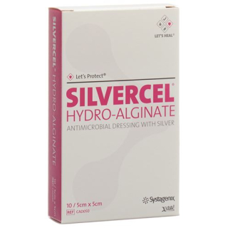 SILVERCEL hydroalginate compresses 5x5cm 10 pcs