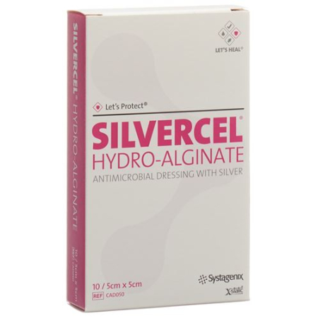 SILVERCEL hydroalginian kompresy 5x5cm 10szt