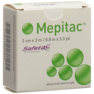 Mepitac safetac fixation bandage 2cmx3m silicone