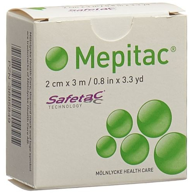 Ligadura de fixação Mepitac Safetac silicone 2cmx3m