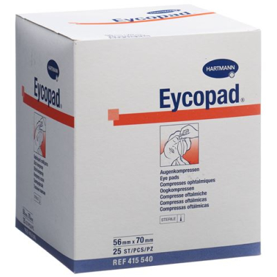 Eycopad கண் பட்டைகள் 70x56mm மலட்டுத்தன்மை 25 பிசிக்கள்