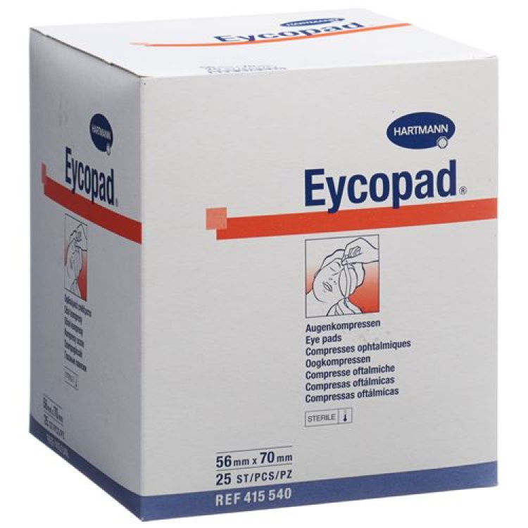 EYCOPAD आई पैड 70x56mm बाँझ 25 पीसी