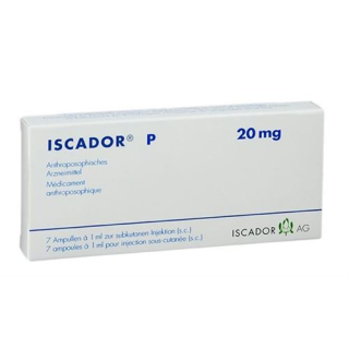 Iscador P Inj Lös 20 mg Amp 7 szt