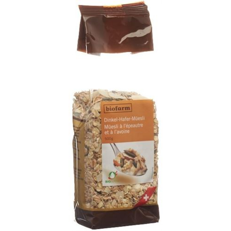 Biofarm muesli bourgeon d'avoine épeautre sachet 500 g