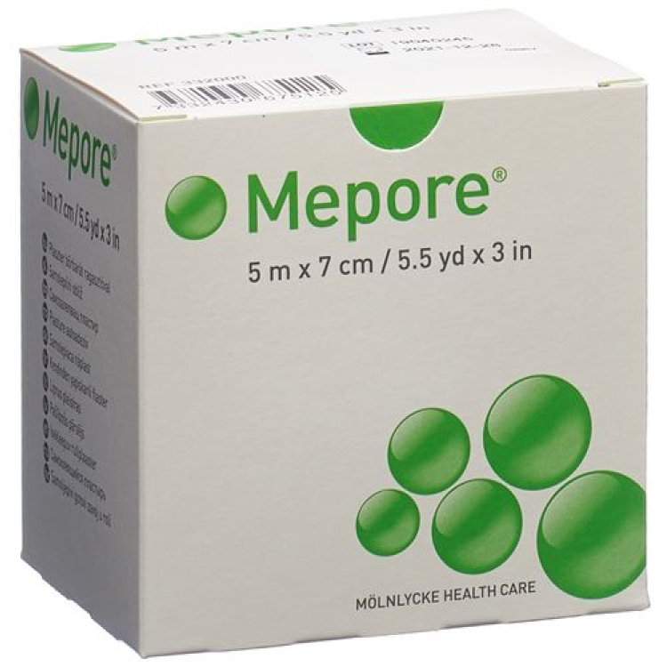 Mepore sårbandage 7cmx5m steril rolle