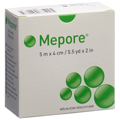 Mepore រុំរបួស 4cmx5m តួនាទីក្រៀវ