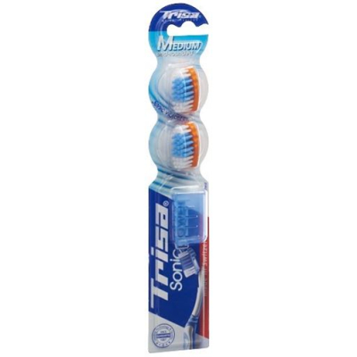 Trisa sonic power ersatzset sonic toothbrush medium 2 pcs