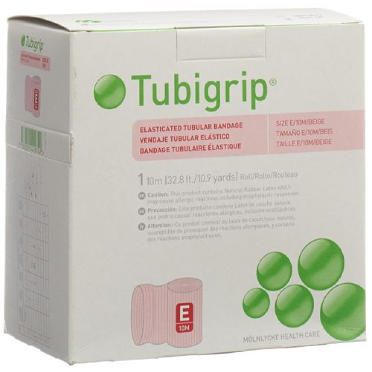 Tubigrip buisverband E 10mx8,75cm beige