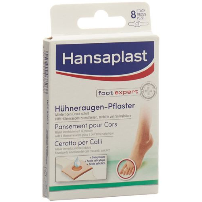 Hansaplast العناية بالقدم Hühneraugenpflaster 8 قطع
