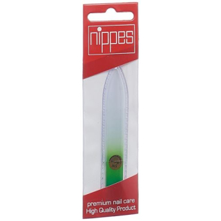 Nippes glass nail file in a case 9cm assorted yellow violet blue