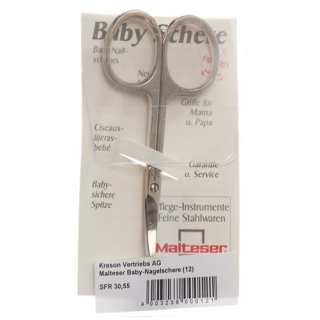 MALTESER baby nail scissors diagonal 7.5cm No. 12