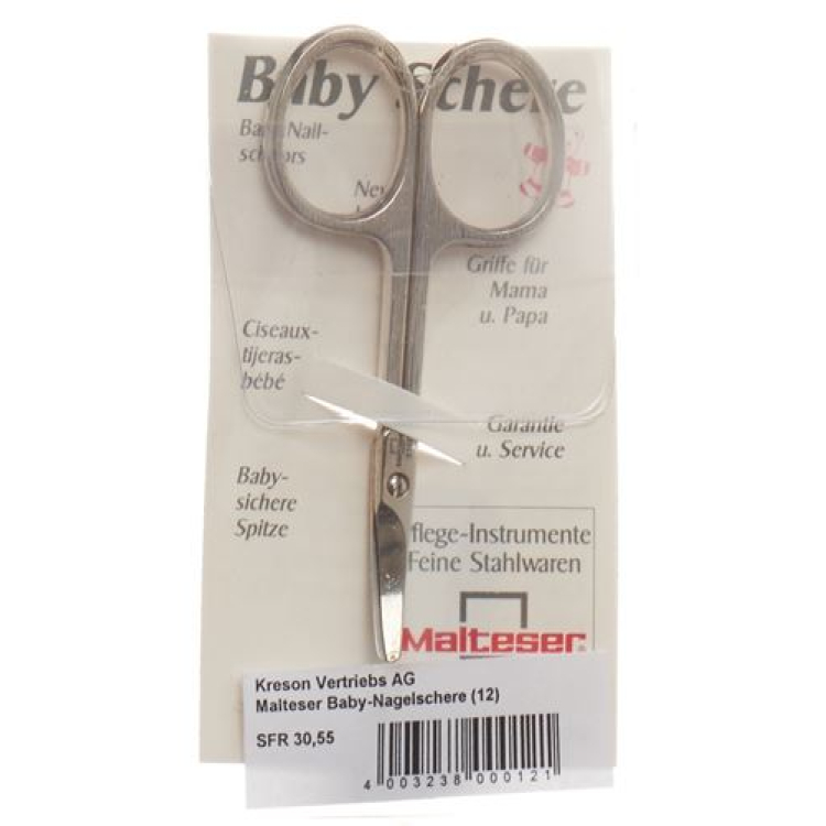 Malteser Baby Nail Scissors Angled 7.5 սմ No 12