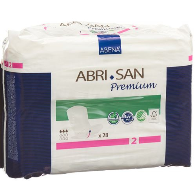 Abri-San Premium شکل آناتومیکی Nr2 10x26cm بنفش Sa