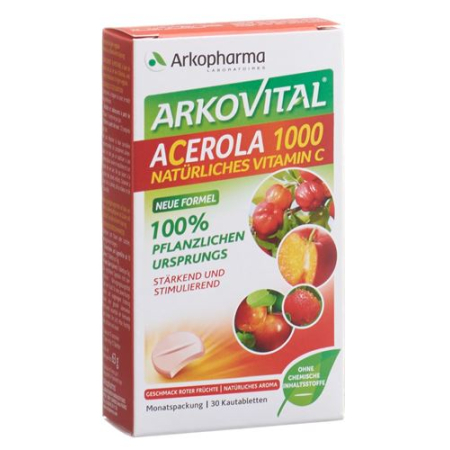 Acerola 1000 30 kramtomųjų tablečių