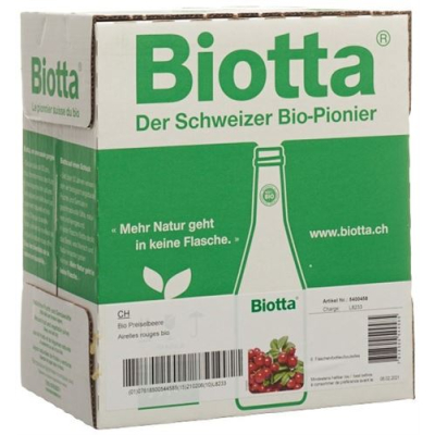 Biotta Organic Cranberry Bottle 6 5 dl