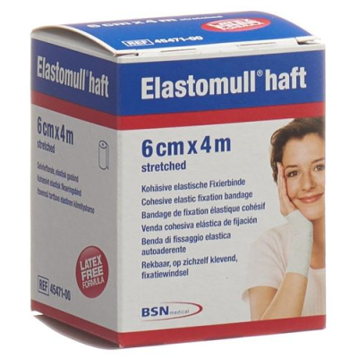 Elastomull bonding gazebandage hvid 4mx6cm rolle