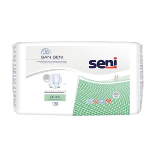 San Seni Plus anatomical incontinence pads breathable 30 pcs