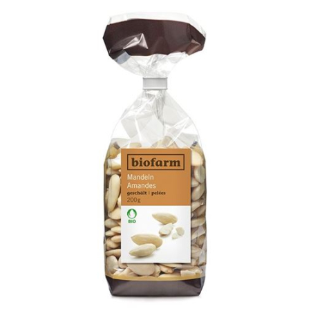 Biofarm whole shelled almonds bag 200 g