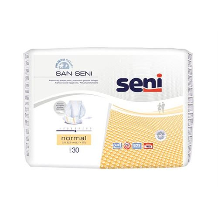 San Seni Pad inkontinens anatomi normal boleh bernafas 30 pcs