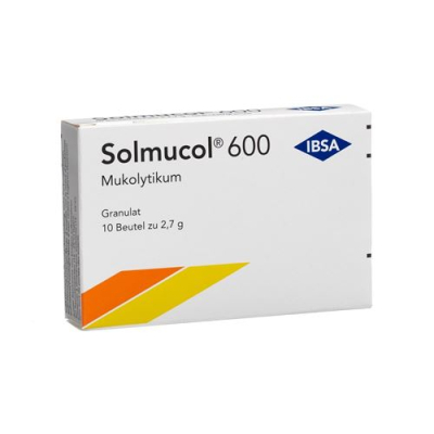 Solmucol granules 600 mg uten sukker (d) pose 10 stk