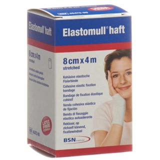 ELASTOMULL HAFT Gauze bandage white 4mx8cm roll