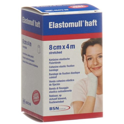 Elastomull bonding gasbinda vit 4mx8cm roll