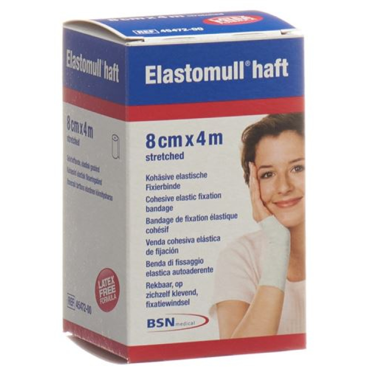 ELASTOMULL BONDING gaasverband wit 4mx8cm rol