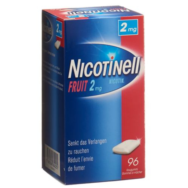 Nicotinell Gum 2 mg φρούτων 96 τεμ