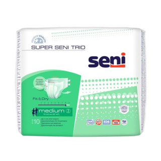 Super seni trio incontinence shorts 3. m suction force closed system breathable 10pcs