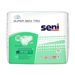 Super seni trio incontinence shorts l 3.saugkraft closed system breathable 10 pcs