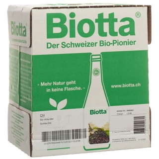 Biotta Elderberry Organic 6 Bottles 5 dl