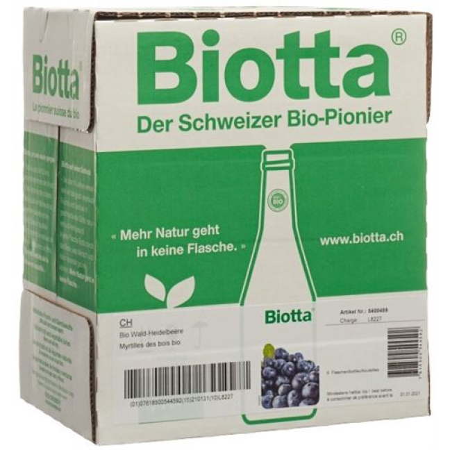 Buy Biotta Forest Blueberry Bio Fl 6 5 dl Online from Switzerland