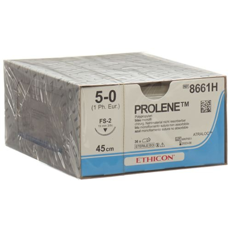 PROLENE 45 ס"מ כחול 5-0 FS-2 36 יח'