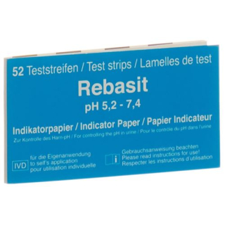 Rebasit indikatör kağıt şeridi PH5.2-7.4 52 adet