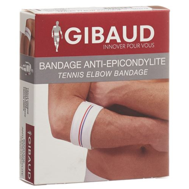 GIBAUD anti-epicondylitis bånd størrelse 1 23-33cm hvid