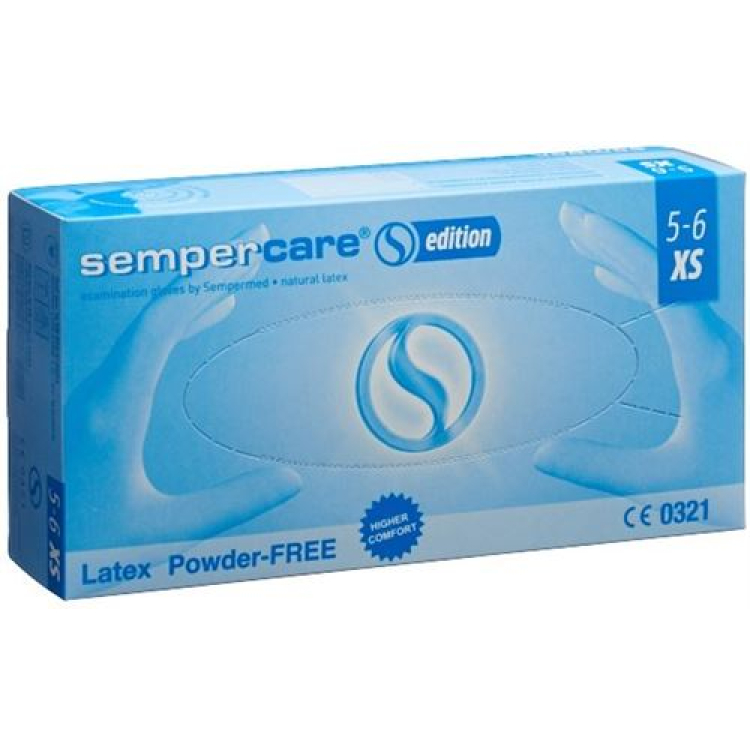 Sempercare Edition əlcəklər lateks tozsuz XS 100 ədəd