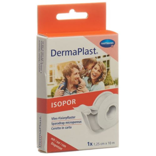 Dermaplast Isopor Fixation 1.25cmx10m molleton blanc Disp