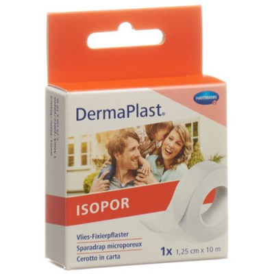 Dermaplast isopor fixing 1.25cmx10m פליס תפקיד לבן