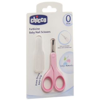 Nożyczki Chicco Baby z nasadką w kolorze różowym