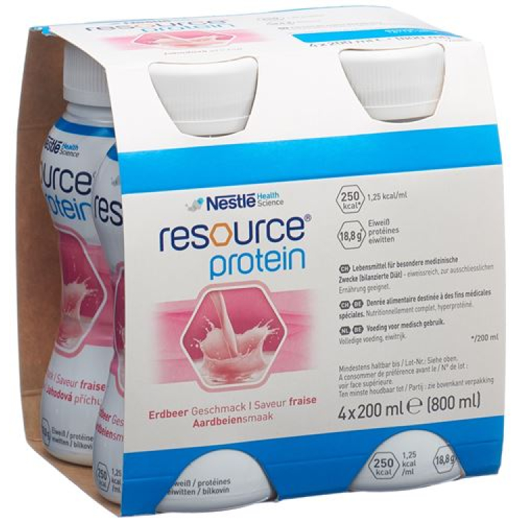 Resurs protein çiyələk 4 x 200 ml