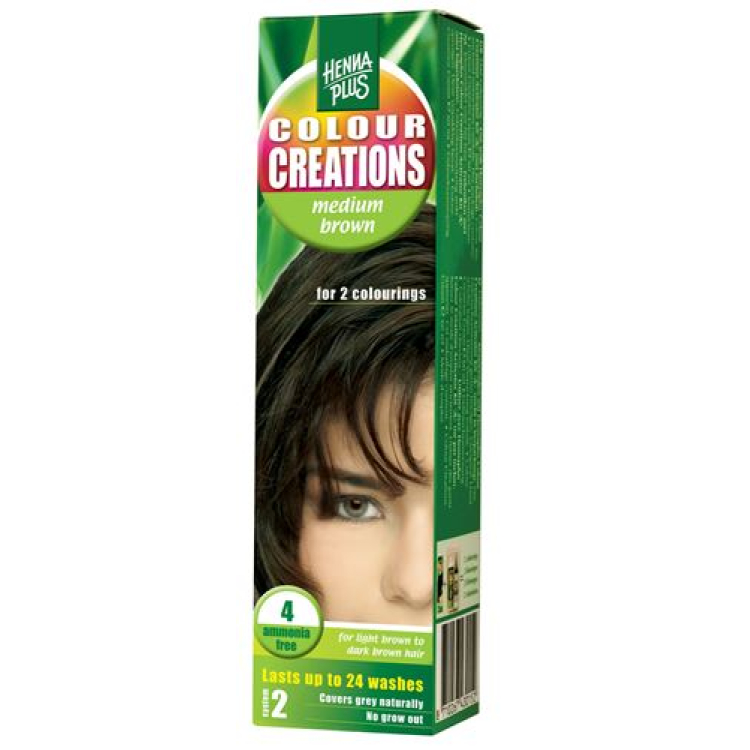 HENNA COLOR Creations Középbarna 4 60 ml