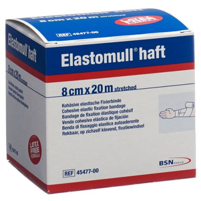 תחבושת גזה elastomull bonding לבנה 20mx8cm תפקיד