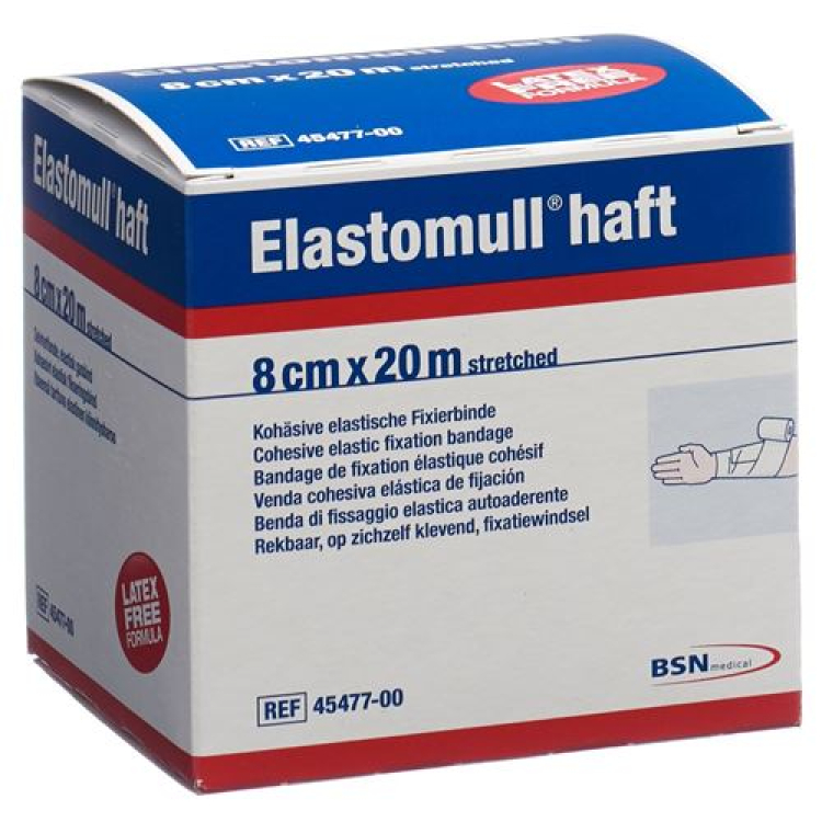 ELASTOMULL BONDING gaasverband wit 20mx8cm rol