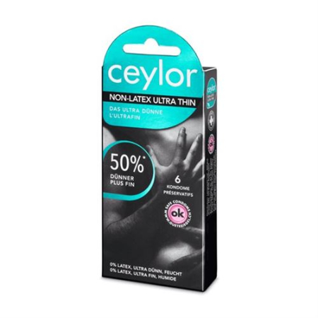 Preservativos sem látex Ceylor ultra finos 6 unidades