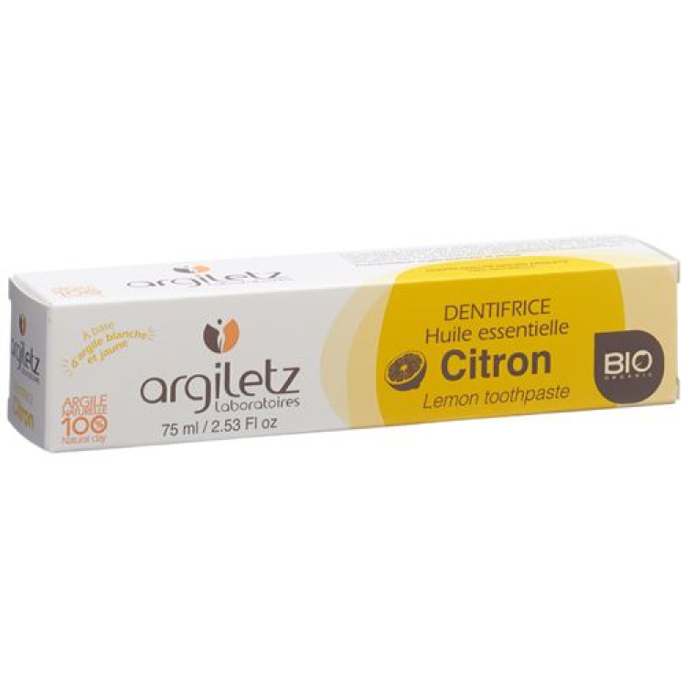 Argiletz Toothpaste Lemon Organic 75ml