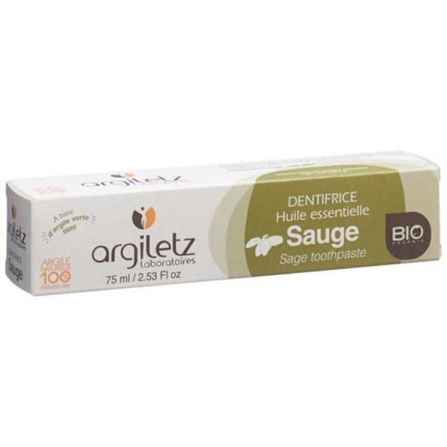 Argiletz Toothpaste Organic Sage 75 ml