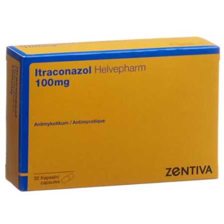 Itraconazole Helvepharm Capsules 100 មីលីក្រាម 30 កុំព្យូទ័រ