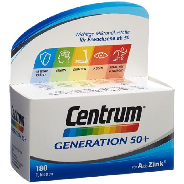 Centrum Generation 50+ de A a Zinc 180 comprimidos