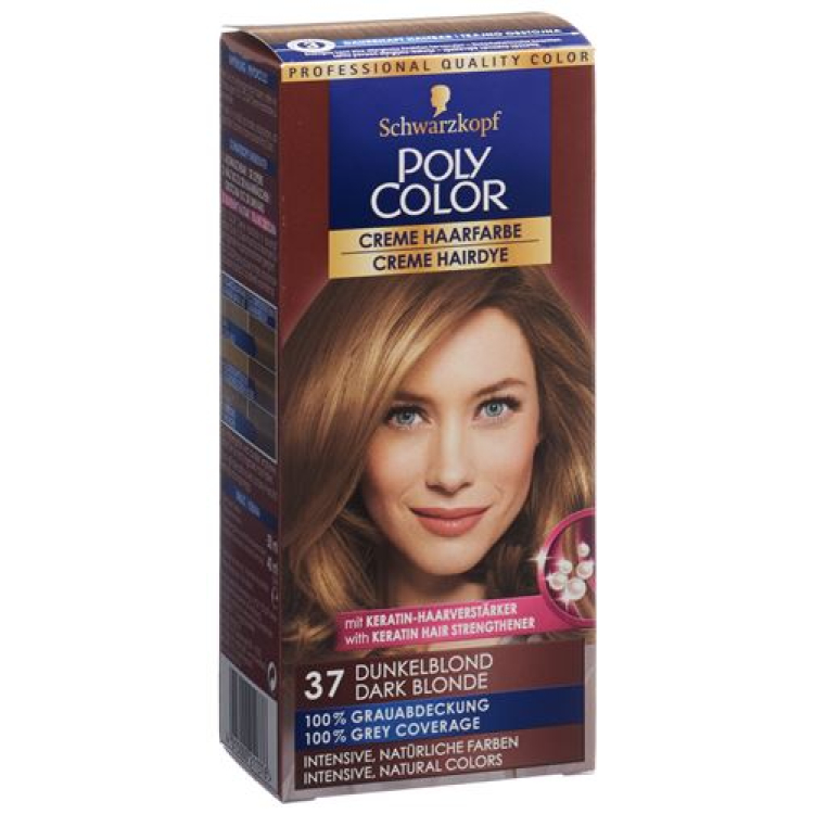 POLYCOLOR krem ​​barva za lase 37 temno blond